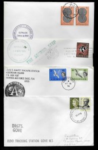 X78 Space Tracking Sta. 17 Foreign Covers all different 1969-1970s  6 Pictures