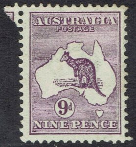 AUSTRALIA 1913 KANGAROO 9D 1ST WMK  