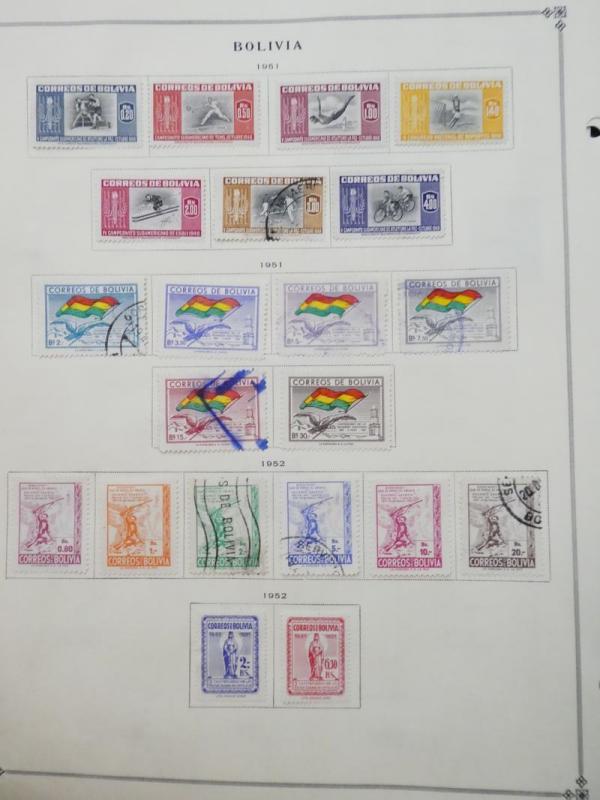 EDW1949SELL : BOLIVIA Very clean Mint & Used collection on album pages Cat $1171