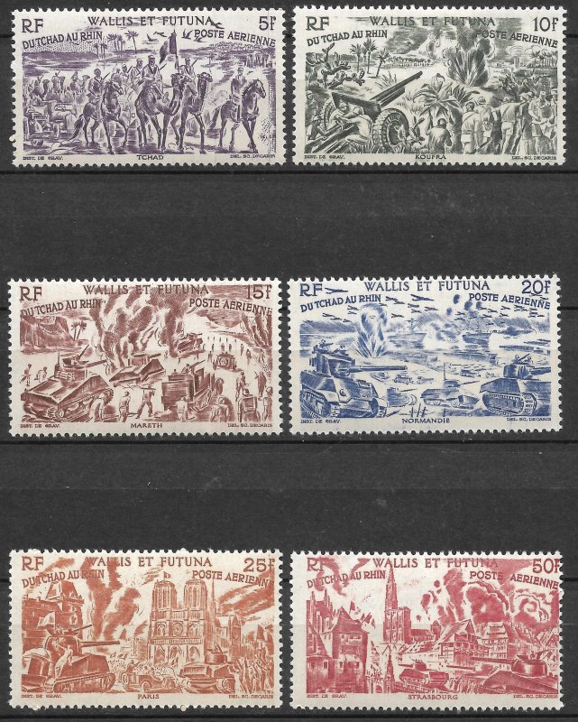 Doyle's_Stamps: French Wallis & Futuna Islands Chad to Rhine Set C2** to C7**