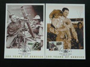militaria soldier centenary of Australian Army x2 maximum card Australia 85055