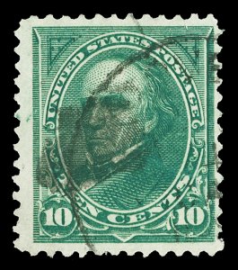 Scott 258 10c Webster Bureau Issue Used F-VF Cat $20