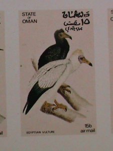 ​OMAN-1973 WORLD FAMOUS LOVELY BIRDS MNH IMPERF SHEET- WE SHIP TO WORLD WIDE