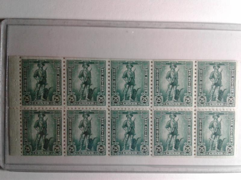 SCOTT # WS 8B   25 CENT WAR SAVINGS PANE STAMPS GEM MINT NEVER HINGED