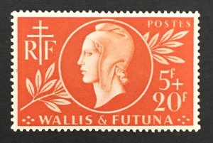 Wallis & Futuna 1944 #b9, Red Cross, Unused/MH(pencil on gum).