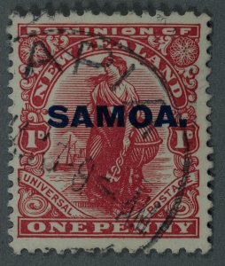 Samoa #115 Used Fine/VF HRM Place Cancel Black Overprint SAMAOA