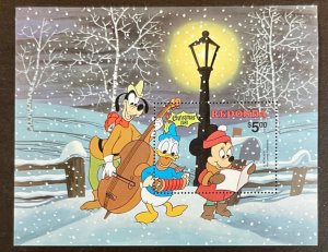 Redondo Disney 1981 Christmas Mickey, Donald and Goofy Souvenir Sheet