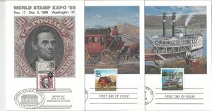 59147 -  USA -  set of 9  MAXIMUM CARD 1989: LINCOLN DAY airplanes SPACE boats