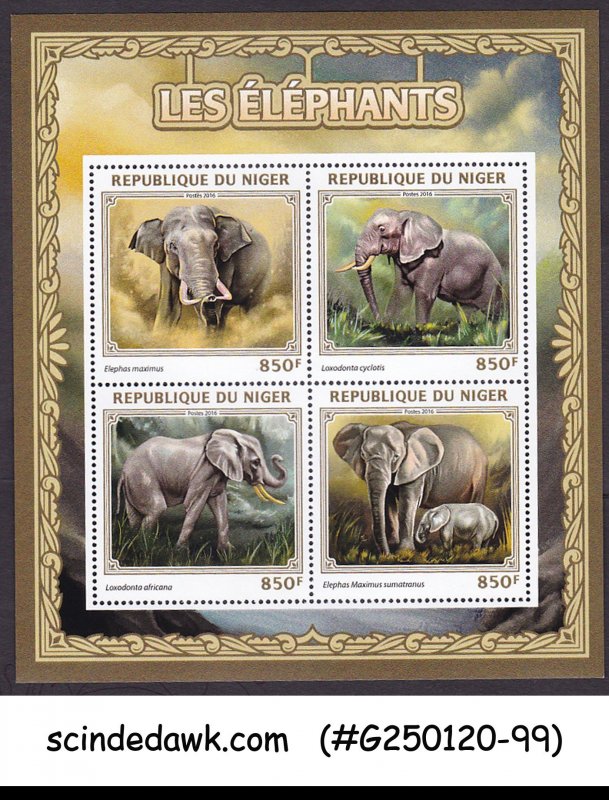 NIGER - 2016 ELEPHANTS / WILD ANIMALS - MIN/SHT MINT NH