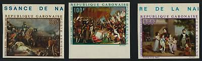 Gabon C83-5 imperf MNH Art, Horses, Napoleon, Military