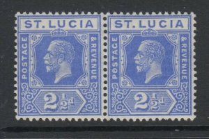 St. Lucia, Scott 81 (SG 96), MNH pair 