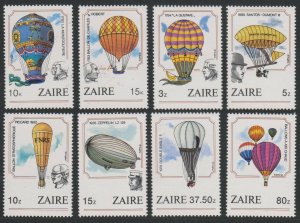 1984 Zaire 867-874 Zeppelins 14,00 €