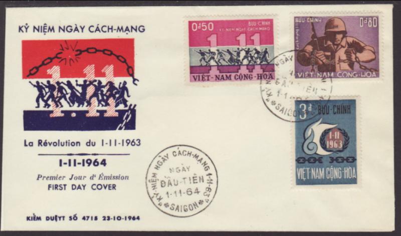 Vietnam 244-246 Revolution 1964 U/A FDC