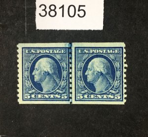 MOMEN: US STAMPS   #458 MINT OG H LINE PAIR LOT #38105