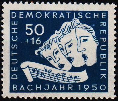 Germany(DDR).1950 50pf+16pf S.G.E18 Mounted Mint