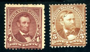 USAstamps Unused FVF US 1895 Bureau Issues Scott 269, 270 MHR Faults