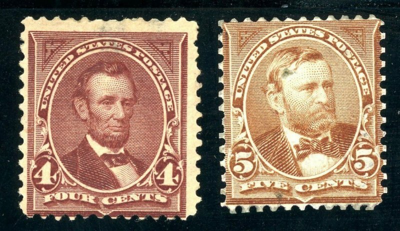 USAstamps Unused FVF US 1895 Bureau Issues Scott 269, 270 MHR Faults