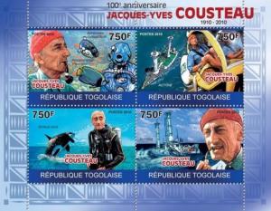 TOGO 2010 SHEET JACQUES COUSTEAU MARINE LIFE tg10212a