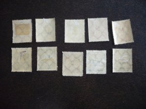 Stamps - Germany - Scott#280-281,284-287,289,291-294 -Used Part Set of 10 Stamps