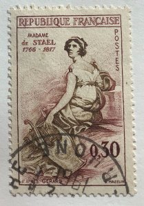 France 1960 Scott 974 used - 0.30fr,  Madame de Staël