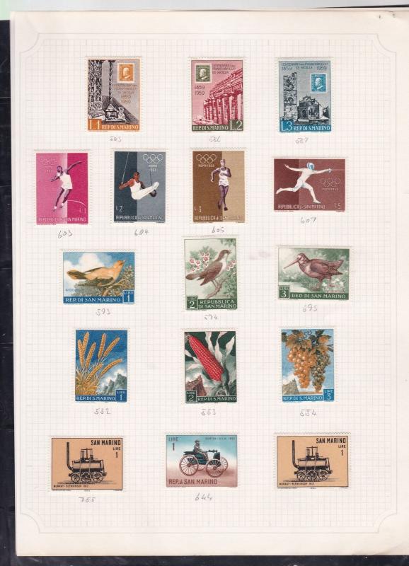 san marino stamps page ref 16854