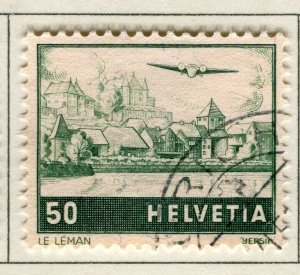 SWITZERLAND; 1941 early AIR issue fine used 50c. value