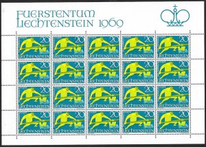 LIECHTENSTEIN (80) All different Sheets of stamps ALL Mint Never Hinged