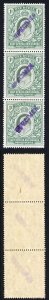 KUT SG26s KEVII 1R Wmk Mult Crown opt Specimen (locally) U/M STRIP GREAT COLOUR