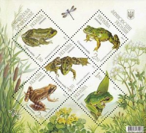 Amphibians Ukraine 2011 Frog Flower Insect Dragonfly Fauna (ms) MNH