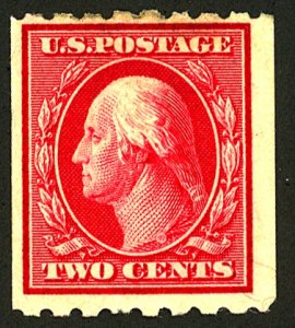 U.S. #391 MINT OG LH TINY THIN