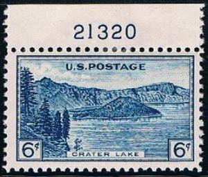 USA 745 1c Crater Lake National Park, plate no. single, M...