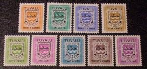 Tuvalu Scott #J1-J9 unused