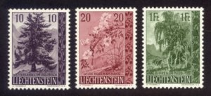 Liechtenstein Sc# 312-4 MNH Trees 1957