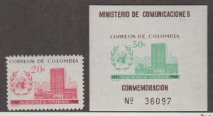 Colombia Scott #724-725 Stamp - Mint NH Set