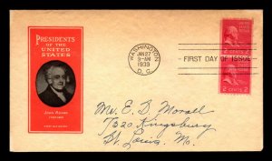 US SC# 850 FDC / IOOR Cachet - L5232