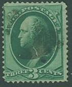 USA SC# 136 G. Washington, 3c green, used