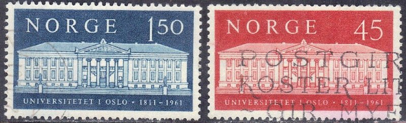 NORWAY SC# 395+396 *USED* 45o+1.50k  1961  SEE SCAN