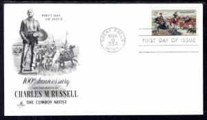 US 1243 Charles Russell Artcraft U/A FDC