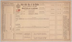 55398 - SAN MARINO - POSTAL SHIPPING BULLETIN: 0.40 LIRE - P 13-