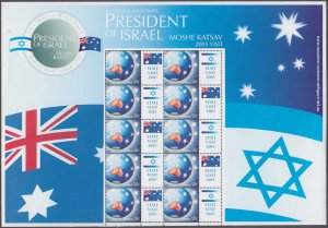AUSTRALIA # AUS006 CPL MNH GENERIC SHEET of 10, STATE VISIT TO AUSTRALIA by PRES