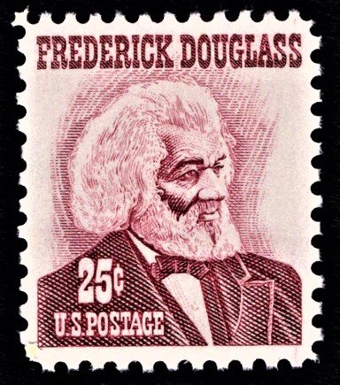 US 1290a MNH VF 25 Cent Frederick Douglas Mottled Tagging, Shiny Gum