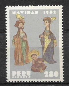 PERU 1982 CHRISTMAS XMAS MANGER RELIGION 1 VALUE MNH SCOTT 777 MI 1236