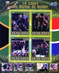 Malawi 2007  Rugby World Cup 2007 Shlt  (4) Imperforated MNH