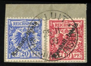 German Colonies, Marshall Islands #9-10 Cat$36.50, 1900 10pf carmine and 20pf...
