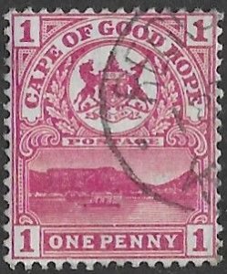 Cape of Good Hope # 60  Table Mountain & Bay 1d. 1893  (1)   VF Used