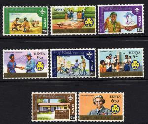 Kenya #216-223 mint hinged set, Scouting Year