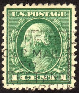 1917, US 1c, Washington, Used, Well centered, Sc 498