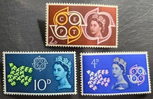 Stamp Great Britain 1961 CEPT Emblem #382-384 MNH