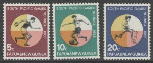 PAPUA NEW GUINEA SG97/9 1966 SOUTH PACIFIC GAMES MNH