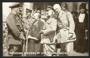 Canada Postal History - WWI - Canadian Officers at St Cloud Hospital - postcard